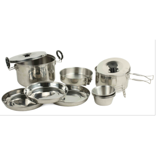 3 Person Stainless Steel Durable Camping Mess Kit